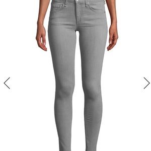 Rag & bone cropped skinny ankle jeans 24 gray